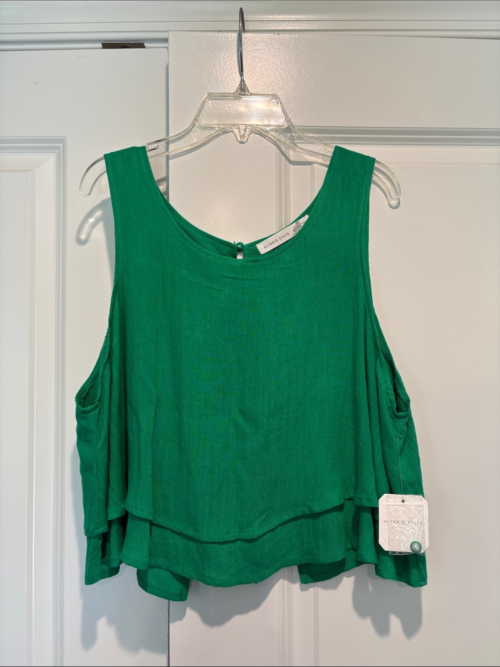 Altar'd State Green Layered Sleeveless Tank